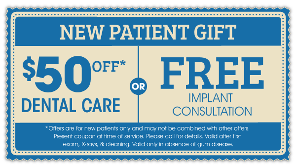 New Patient Gift: $100 Off Dental Care OR Free Take-Home Whitening